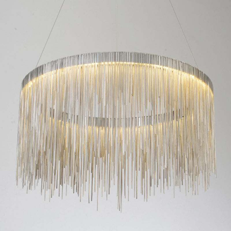 Postmodern Style Tassel Chandelier Light Nordic Minimalist Style Pendant Lamp for Bedroom