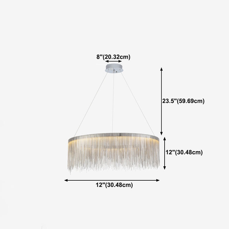 Postmodern Style Tassel Chandelier Light Nordic Minimalist Style Pendant Lamp for Bedroom