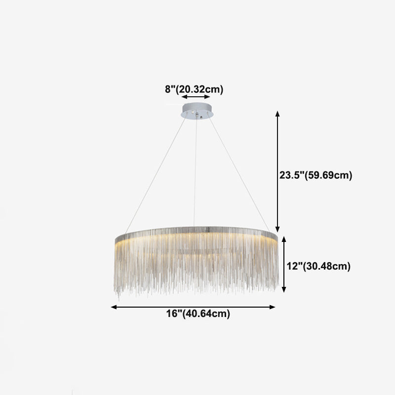 Postmodern Style Tassel Chandelier Light Nordic Minimalist Style Pendant Lamp for Bedroom