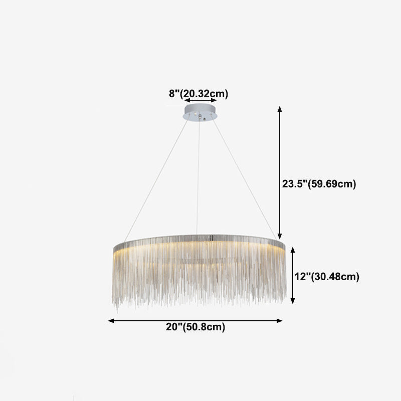 Postmodern Style Tassel Chandelier Light Nordic Minimalist Style Pendant Lamp for Bedroom