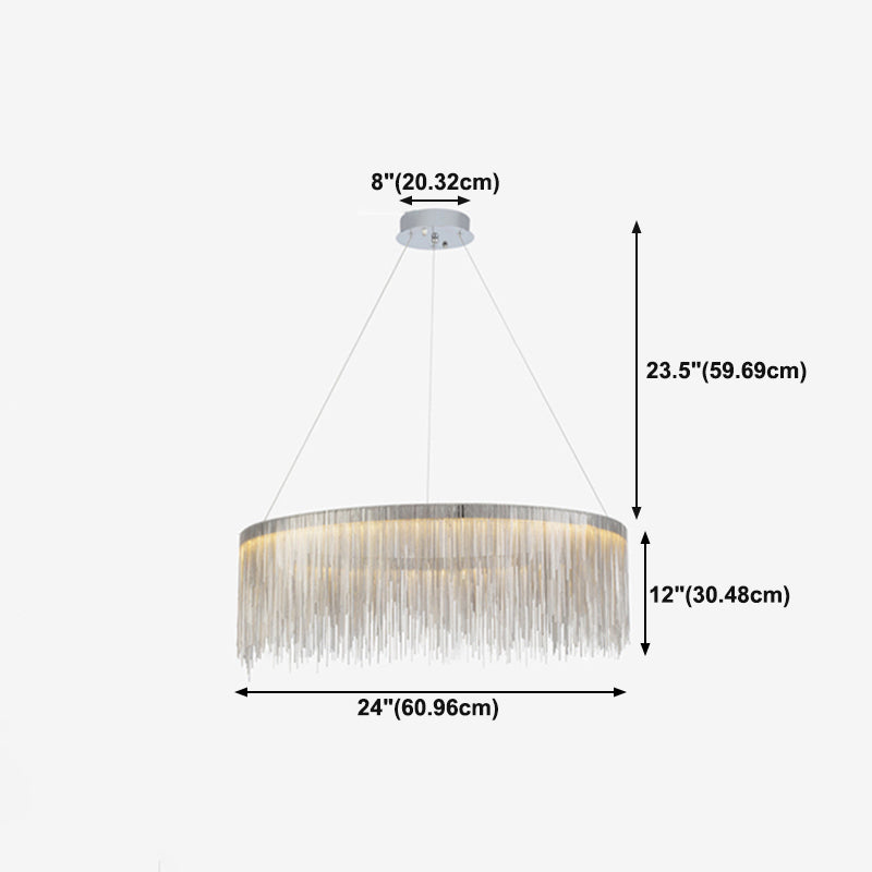 Postmodern Style Tassel Chandelier Light Nordic Minimalist Style Pendant Lamp for Bedroom