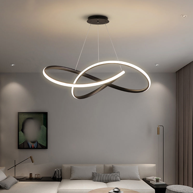 Modern Spiral Shape Chandelier Light Metal 1 Light Chandelier Lighting Fixture