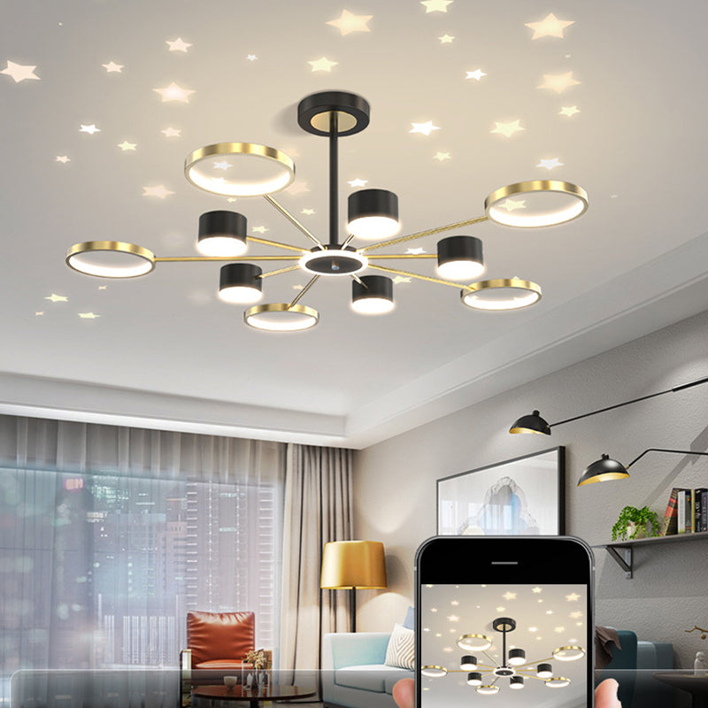 Multi Light Unique Branch Hanging Lights Modern Style Metal Hanging Lighting for House