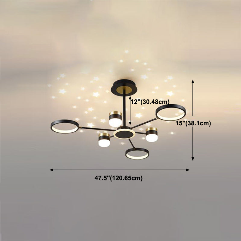 Multi Light Unique Branch Hanging Lights Modern Style Metal suspendu pour maison