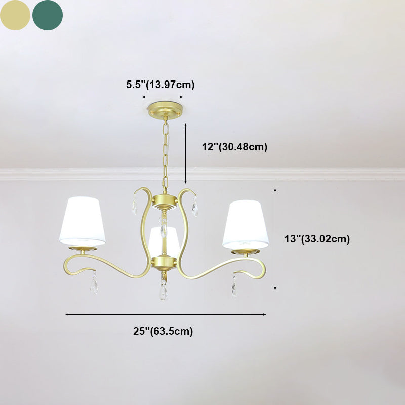 Candle Shape Chandelier Modern Macaroon Iron Down Lighting Pendant for Dining Room