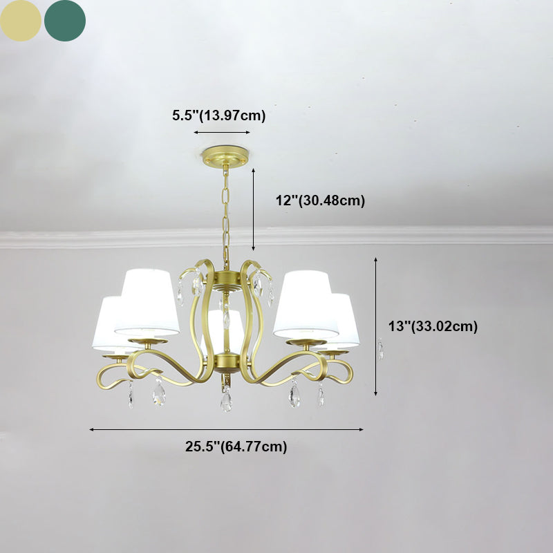 Candle Shape Chandelier Modern Macaroon Iron Down Lighting Pendant for Dining Room