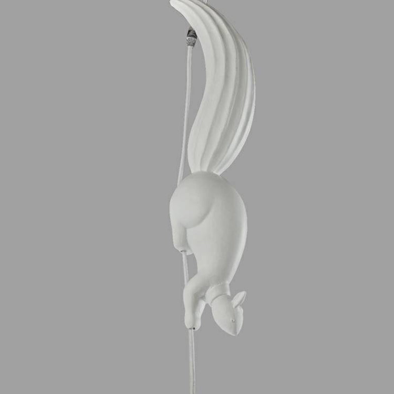 1 Light Squirrel Hanging Pendant Industrial Style Resin Hanging Lighting for Living Room