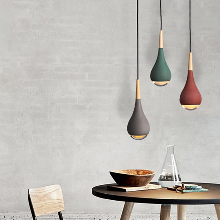 Style de style moderne Shade Hanging Light Ciment 1 Light Hanging Lamping for Restaurant