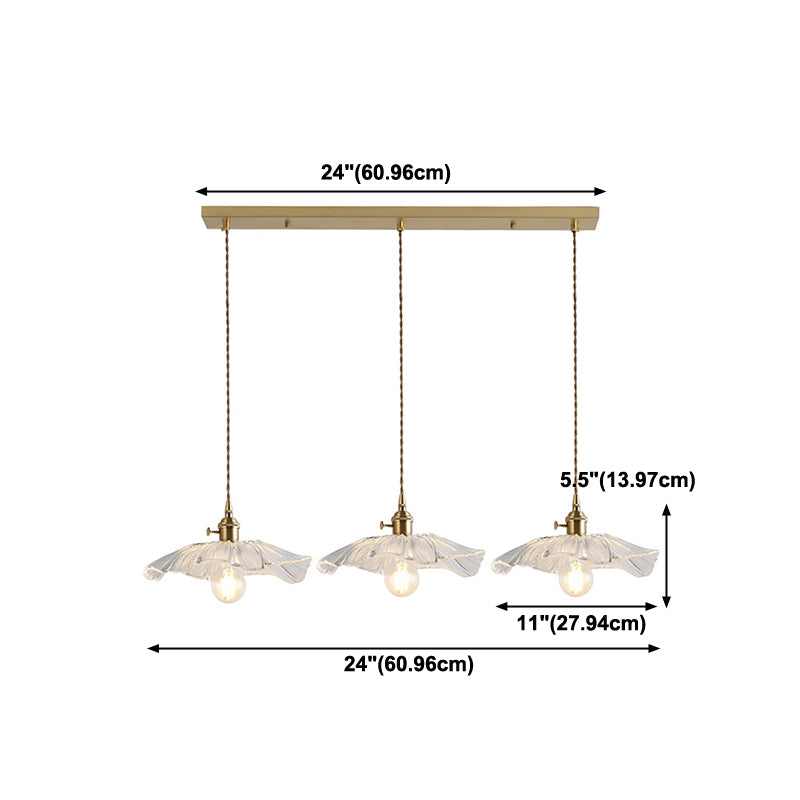 Couvercle de pot multiclasseux suspension de style industriel en verre d'éclairage suspendu pour chambre à coucher