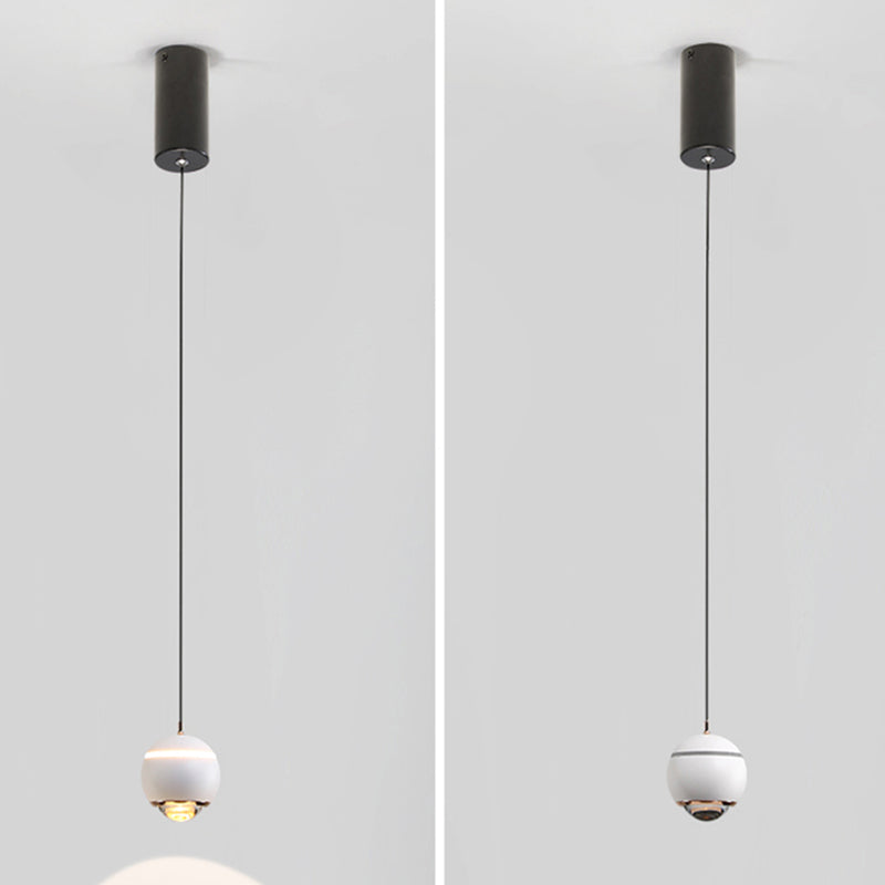 Postmodern Aluminum Pendant Light Globe LED Hanging Pendant for Bedroom