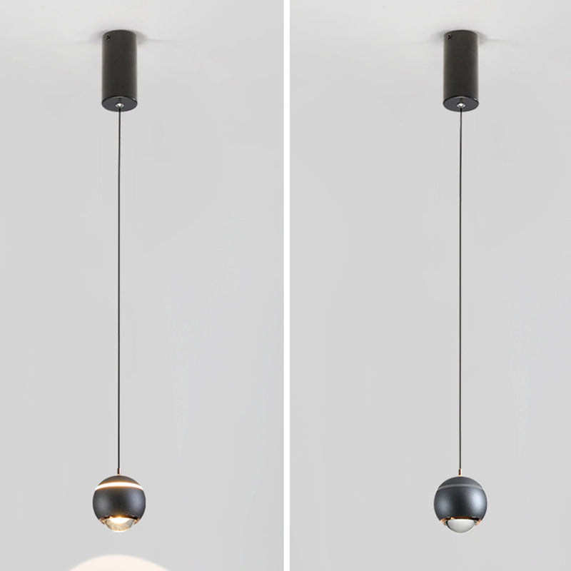 Postmodern Aluminum Pendant Light Globe LED Hanging Pendant for Bedroom