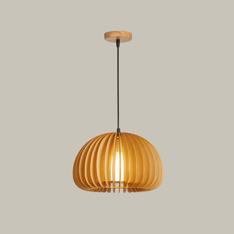 Géométrique Hanging Light Modern Style Bois 1 Lumière Flush Sanging Lighttures