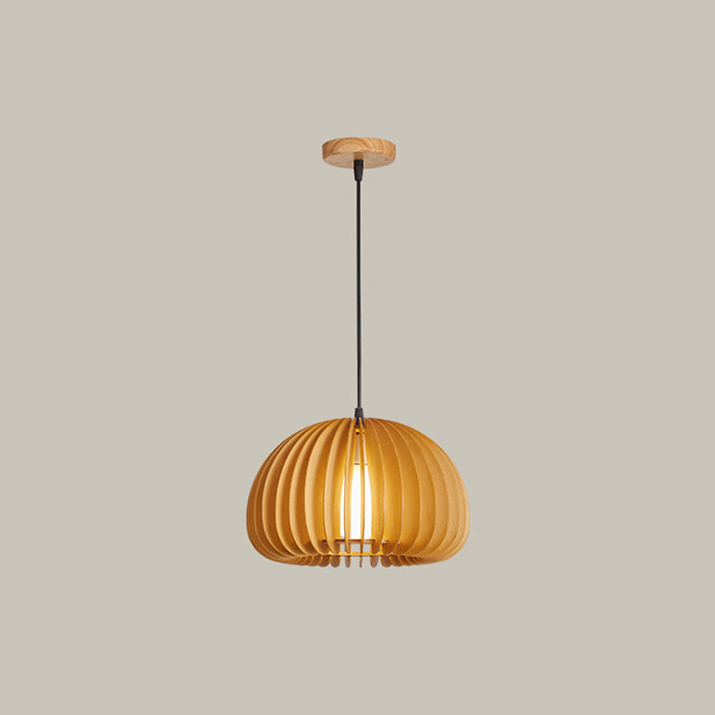 Géométrique Hanging Light Modern Style Bois 1 Lumière Flush Sanging Lighttures