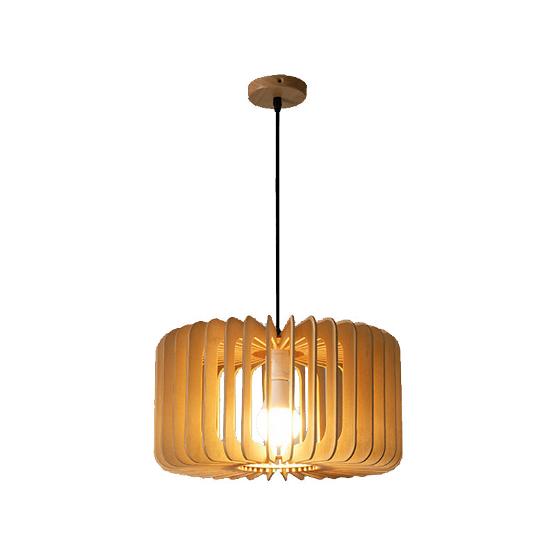 Géométrique Hanging Light Modern Style Bois 1 Lumière Flush Sanging Lighttures