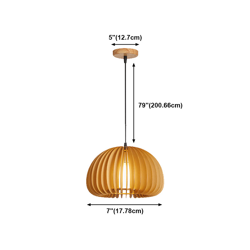 Géométrique Hanging Light Modern Style Bois 1 Lumière Flush Sanging Lighttures