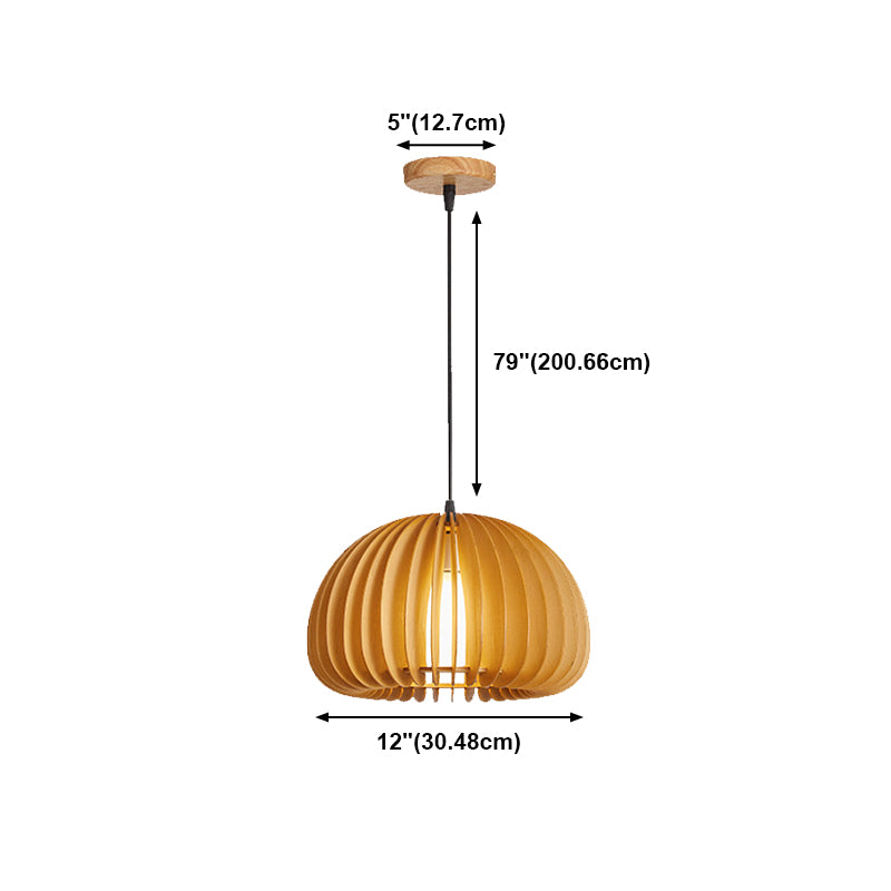 Géométrique Hanging Light Modern Style Bois 1 Lumière Flush Sanging Lighttures