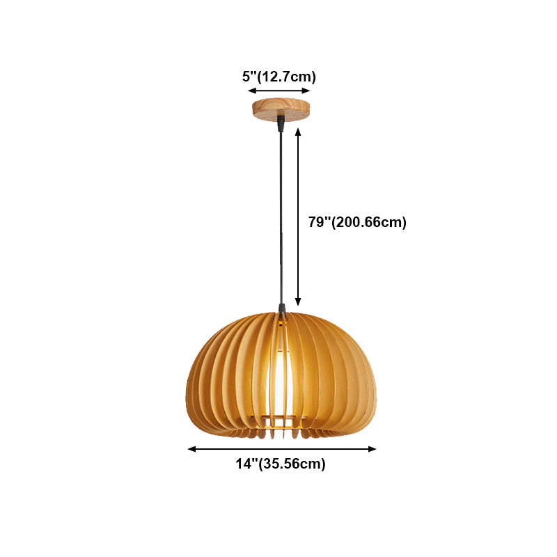 Géométrique Hanging Light Modern Style Bois 1 Lumière Flush Sanging Lighttures