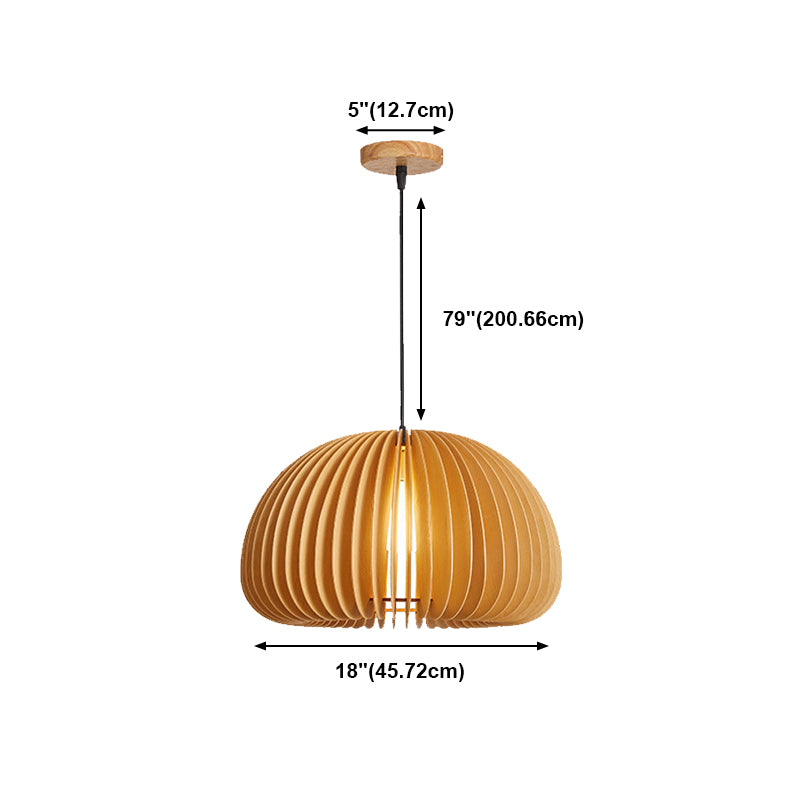 Géométrique Hanging Light Modern Style Bois 1 Lumière Flush Sanging Lighttures