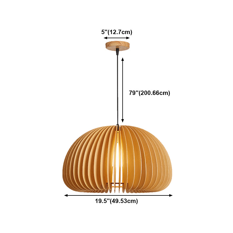 Géométrique Hanging Light Modern Style Bois 1 Lumière Flush Sanging Lighttures