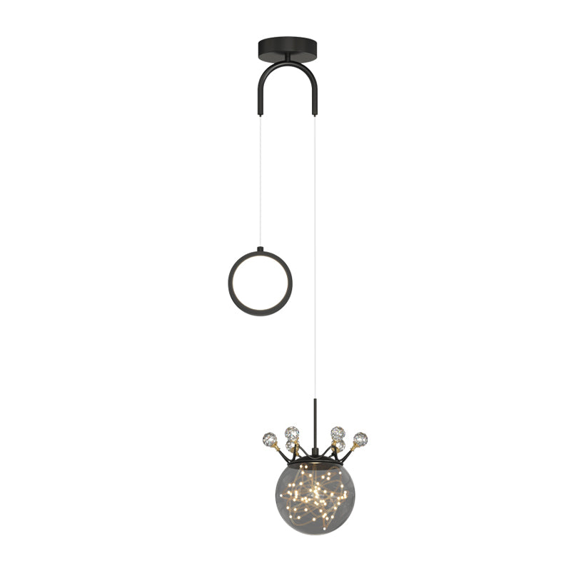 Pendants sphériques Lumières de style contemporain Metal suspendu suspension