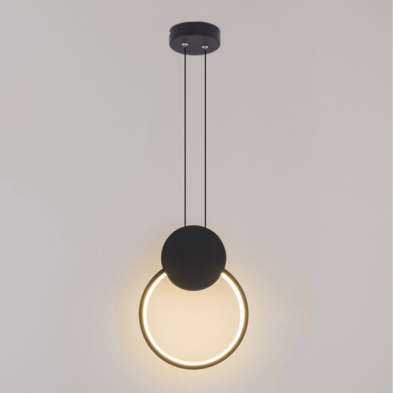 Géométrie Forme Pendant Light Métal contemporain 1 Éclairage pendentif clair en noir