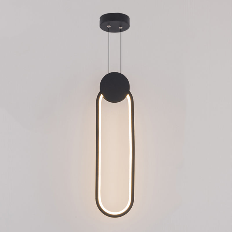 Géométrie Forme Pendant Light Métal contemporain 1 Éclairage pendentif clair en noir