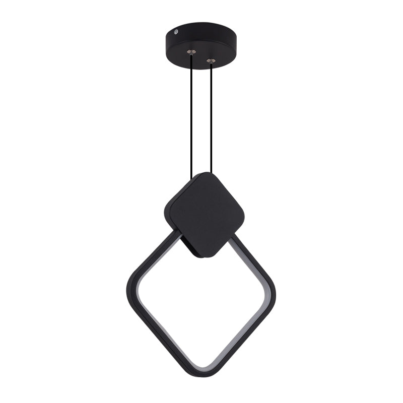 Géométrie Forme Pendant Light Métal contemporain 1 Éclairage pendentif clair en noir