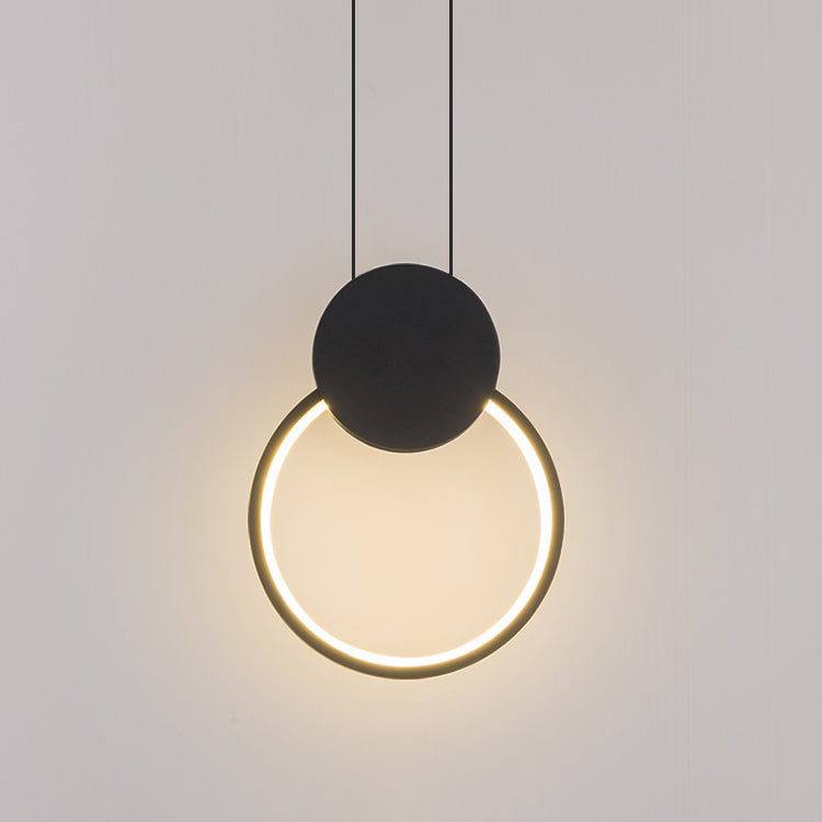 Géométrie Forme Pendant Light Métal contemporain 1 Éclairage pendentif clair en noir