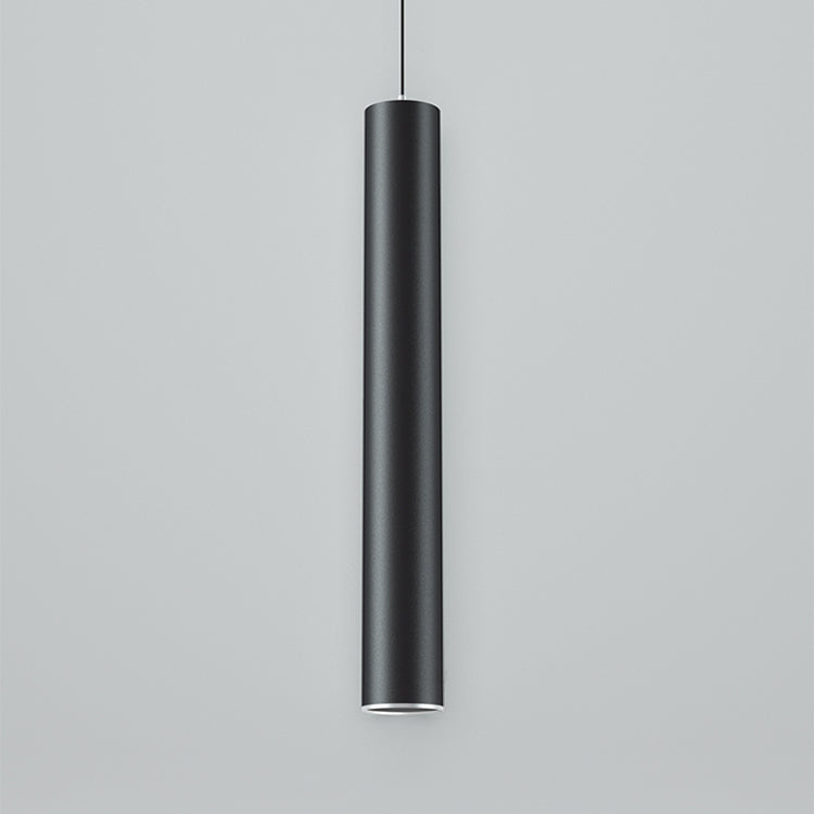 Forme de cylindre Lights Lights Contemporary Metal Pending Lighting Fixtures en noir