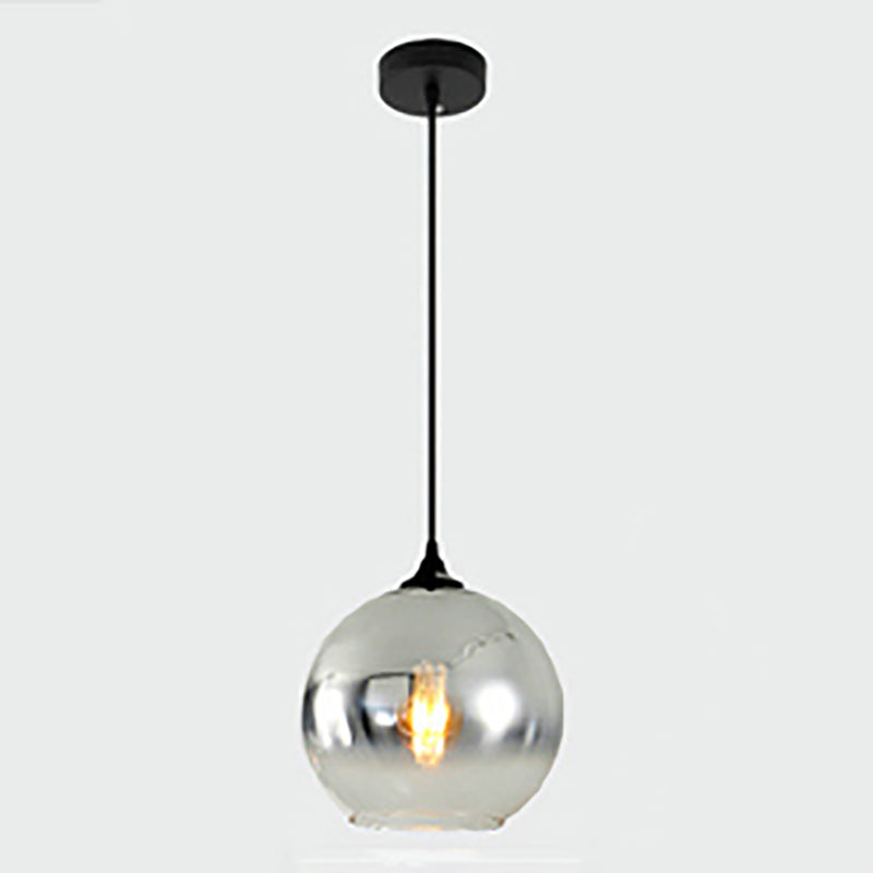 Merme Sphérique de style Sphérique Verre d'éclairage 1 Light Pendant Light Light pour le restaurant