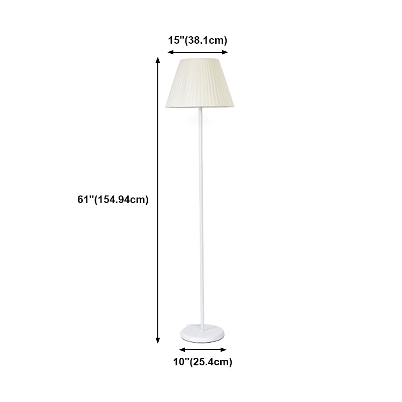 Modern semplice lampada da pavimento maculare lampadina lampadina con tonalità di stoffa per camera da letto