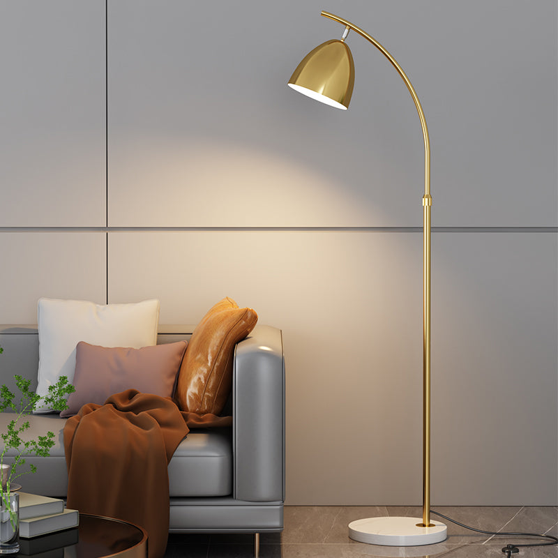 Moderne einfache Eisenstehlampe Geometrie Glühbaumlicht mit Marmorbasis für Schlafzimmer