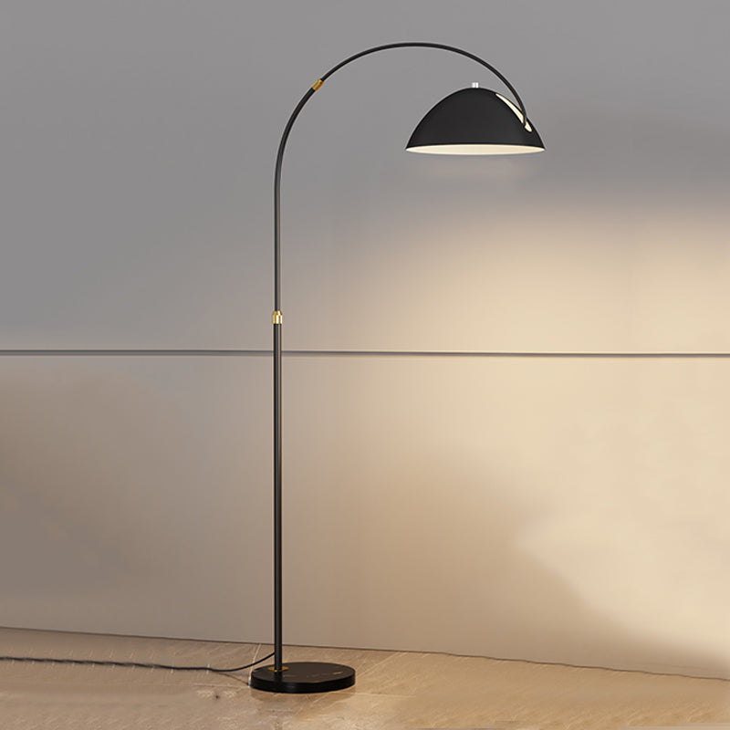 Moderne eenvoudige ijzeren vloerlamp Geometrie Lamp vloerlicht met marmeren basis voor slaapkamer