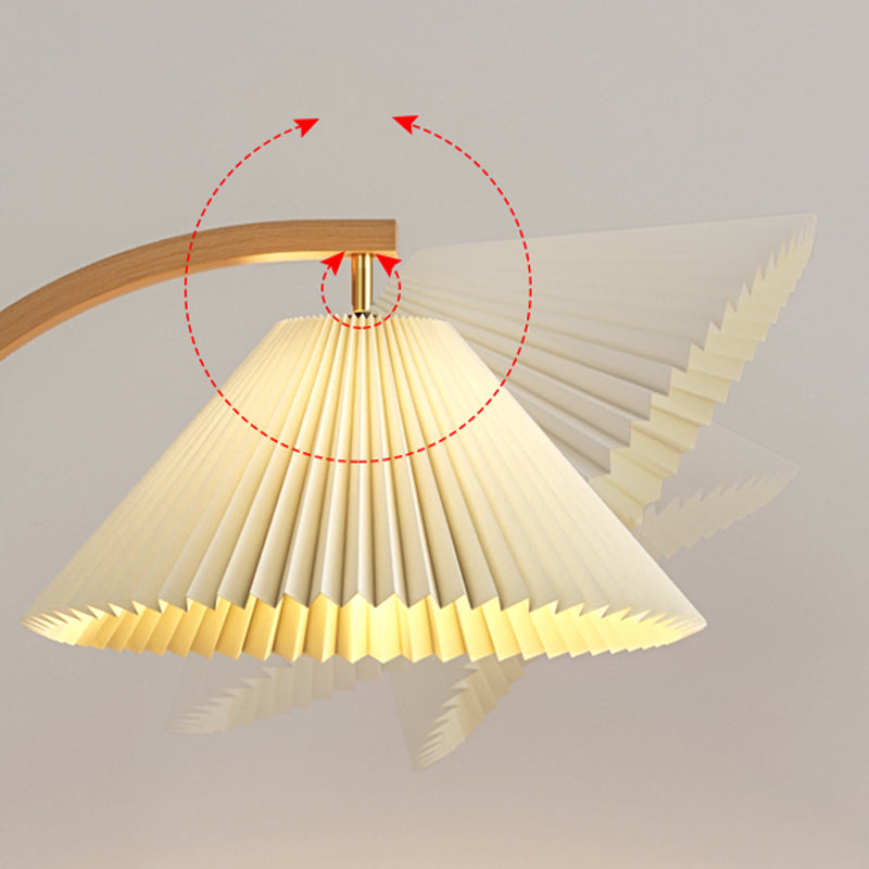 Moderne eenvoudige vloerlamp roteerbare bol vloerlicht met stoffen schaduw voor slaapkamer