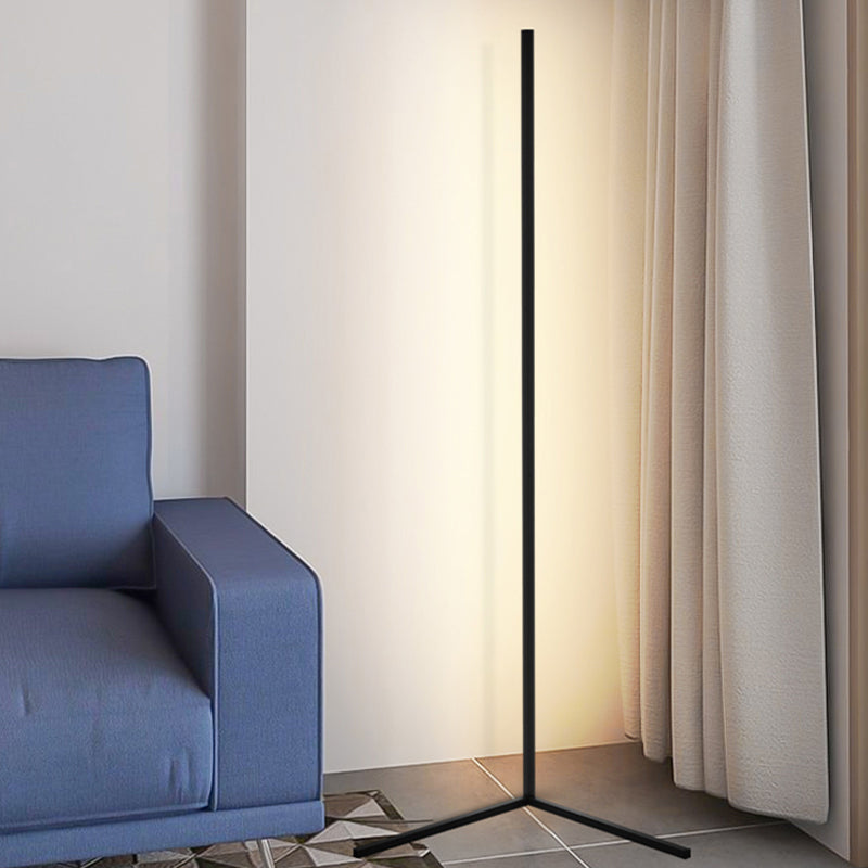 Modern Triangle Floor Light 1-Light LED Floor Standing Lamp with Acrylic Shade for Bedroom