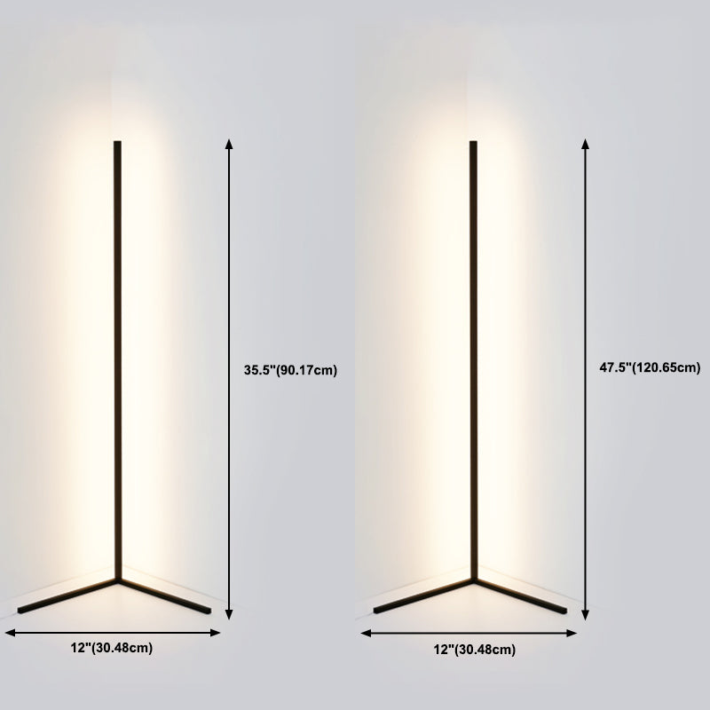 Modern Triangle Floor Light 1-Light LED Floor Standing Lamp with Acrylic Shade for Bedroom