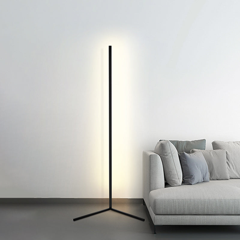 Modern Triangle Floor Light 1-Light LED Floor Standing Lamp with Acrylic Shade for Bedroom