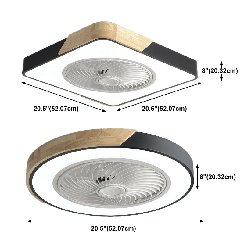 Modern Style Ceiling Fan Light 1-Light LED Ceiling Mount Light with Acrylic Shade