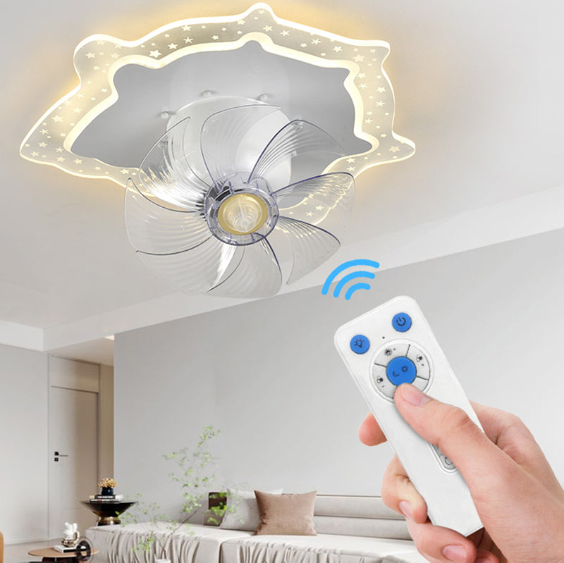 Chlidren Style Ceiling Fan Light LED Ceiling Mount Light with Plastic for Kid's Room