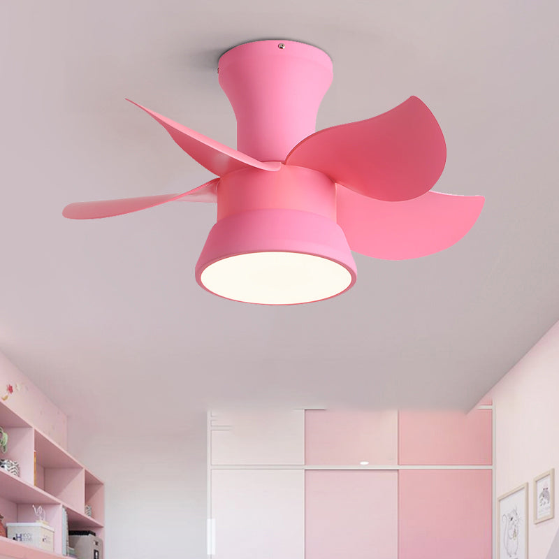 Modern Style Ceiling Fan Lighting Metal 1 Light Ceiling Fan Light for Children's Room