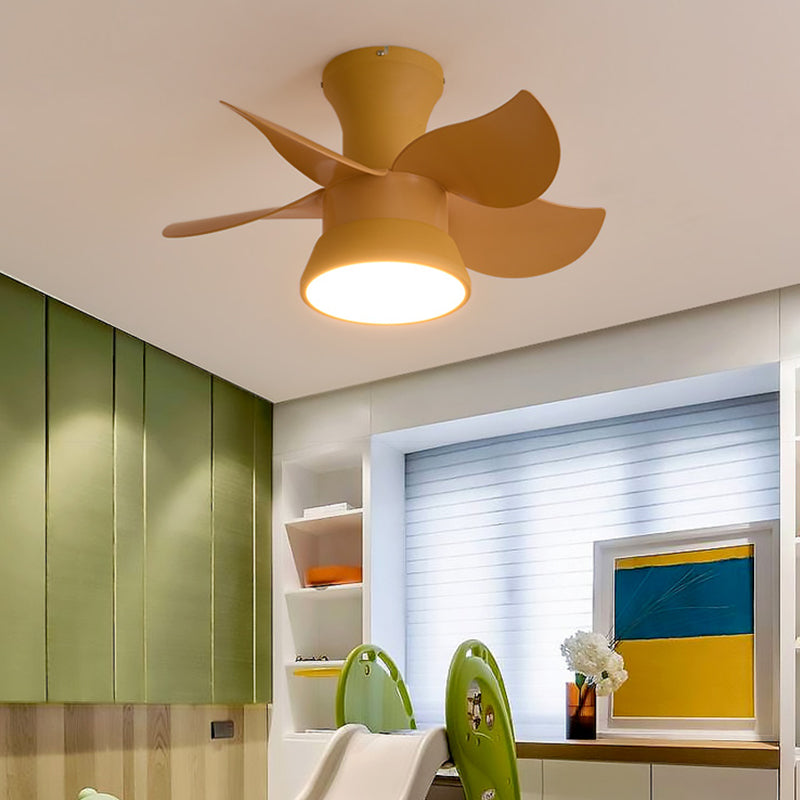 Modern Style Ceiling Fan Lighting Metal 1 Light Ceiling Fan Light for Children's Room