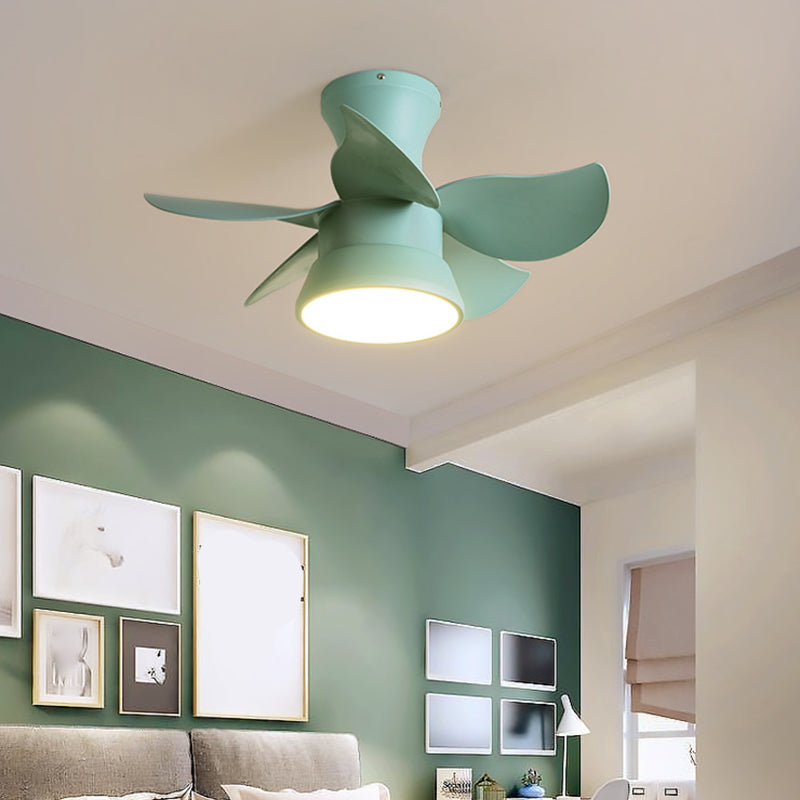 Modern Style Ceiling Fan Lighting Metal 1 Light Ceiling Fan Light for Children's Room