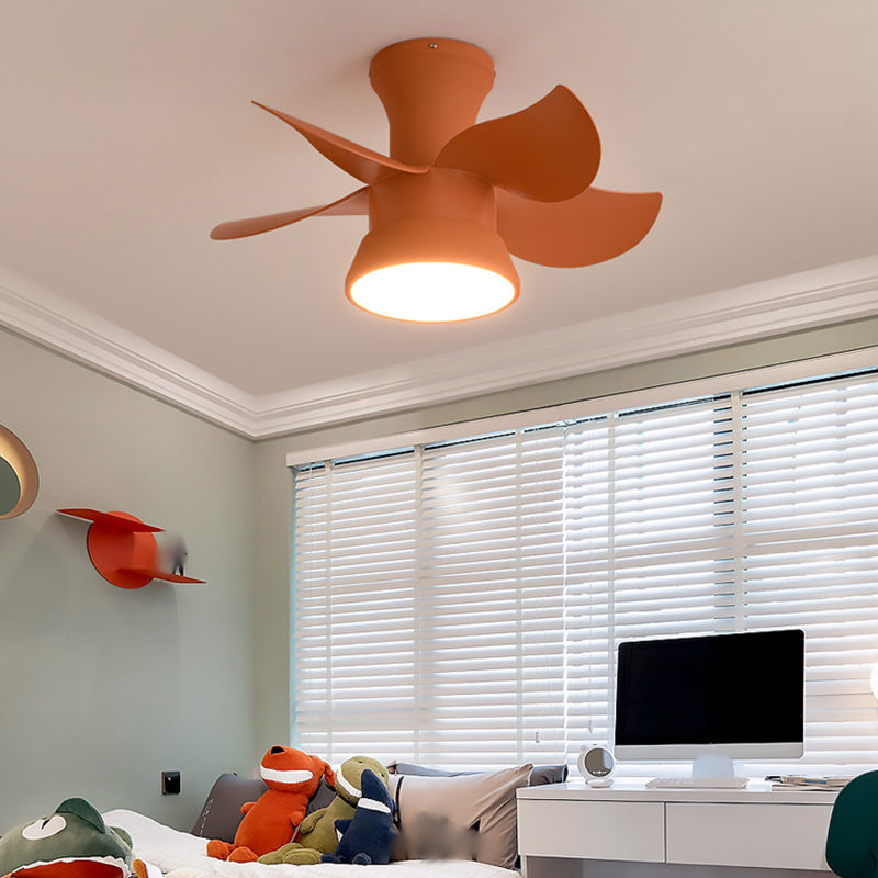 Modern Style Ceiling Fan Lighting Metal 1 Light Ceiling Fan Light for Children's Room