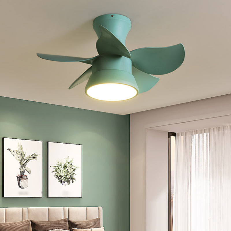 Modern Style Ceiling Fan Lighting Metal 1 Light Ceiling Fan Light for Children's Room