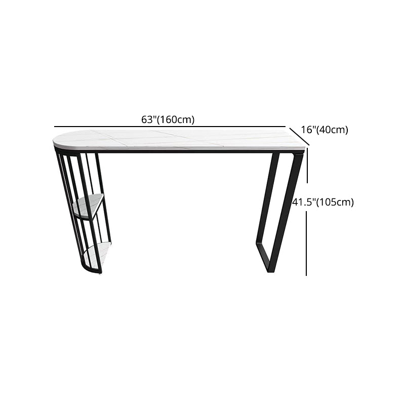 Stone Bar Dining Table ModernOval Bar Table with Sled for Dining Room