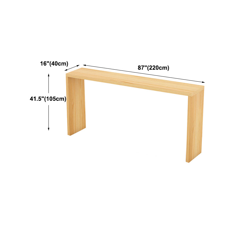 Contemporary Rectangle Wood Top Counter Table 42-inch Height Modern Bar Table