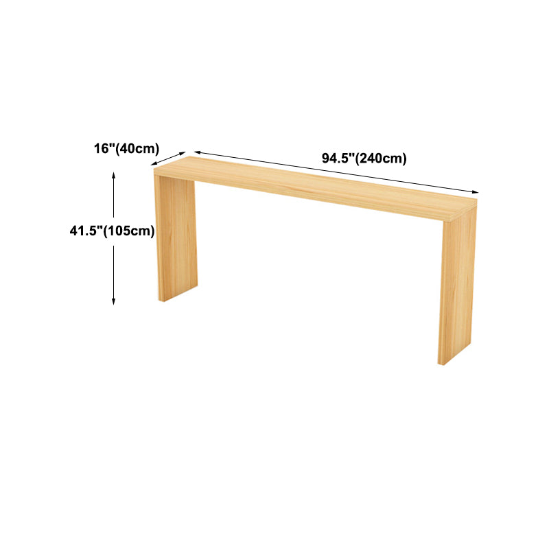 Contemporary Rectangle Wood Top Counter Table 42-inch Height Modern Bar Table