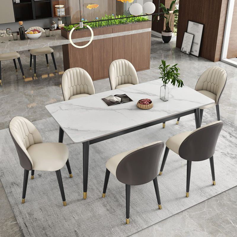 Modern Style Sintered Stone Dining Table Set 1/3/5/7 Pieces Dining Set for Home