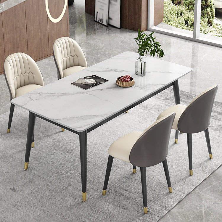 Modern Style Sintered Stone Dining Table Set 1/3/5/7 Pieces Dining Set for Home