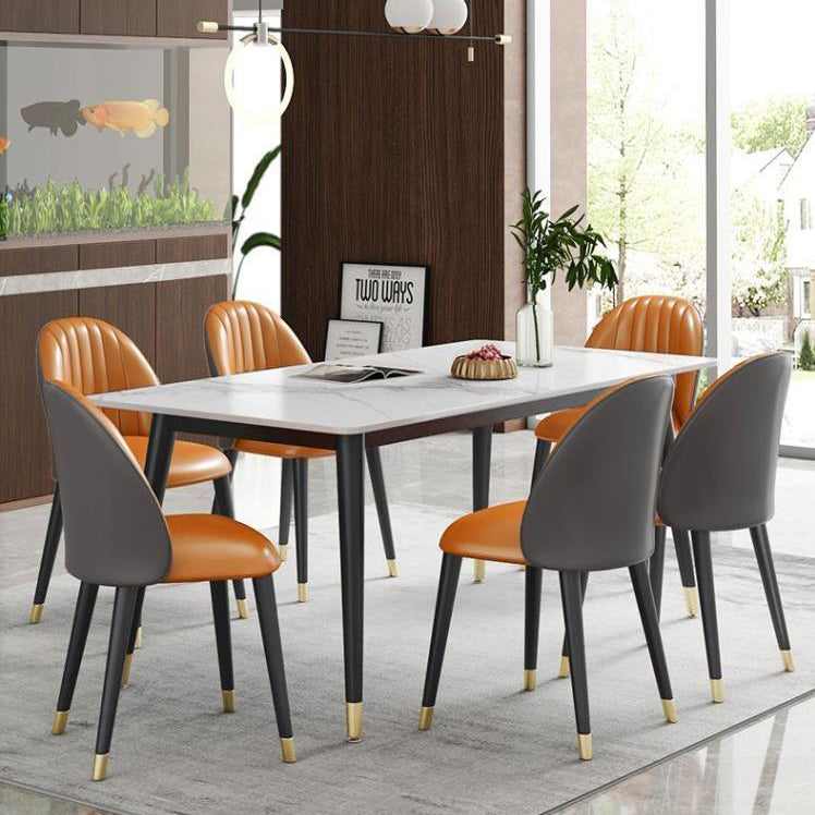 Modern Style Sintered Stone Dining Table Set 1/3/5/7 Pieces Dining Set for Home